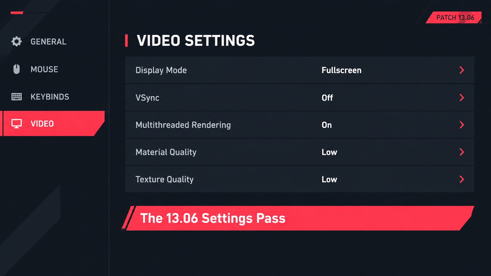 Patch 13.06 Rewired the Client. Here Is the Settings Checklist It Asks for